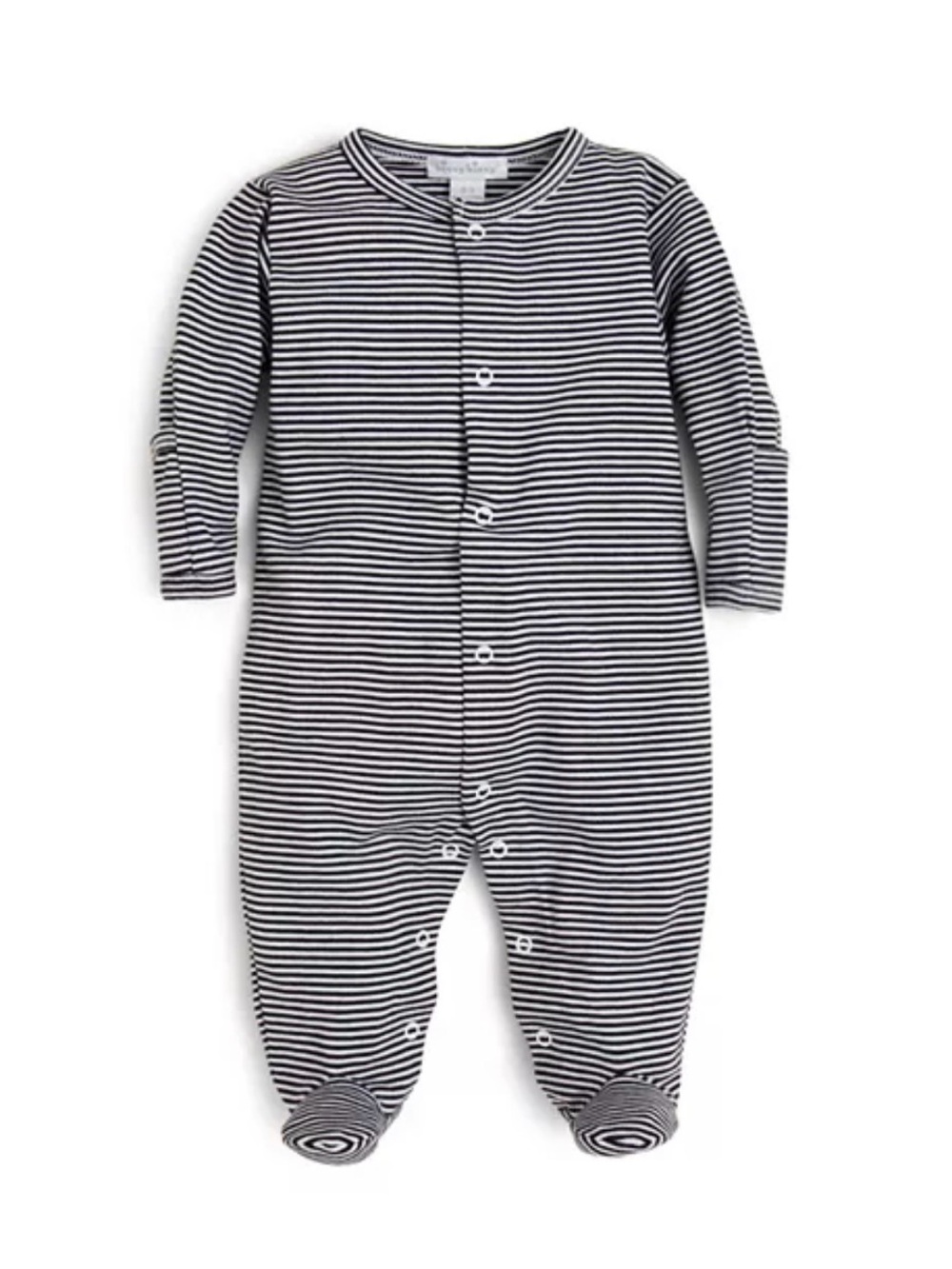 Kissy Kissy Essential Navy and White Striped Footie